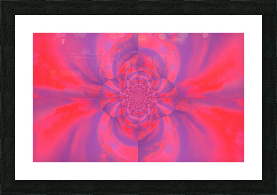 Psychedelic Pink Lotus  Picture Frame print