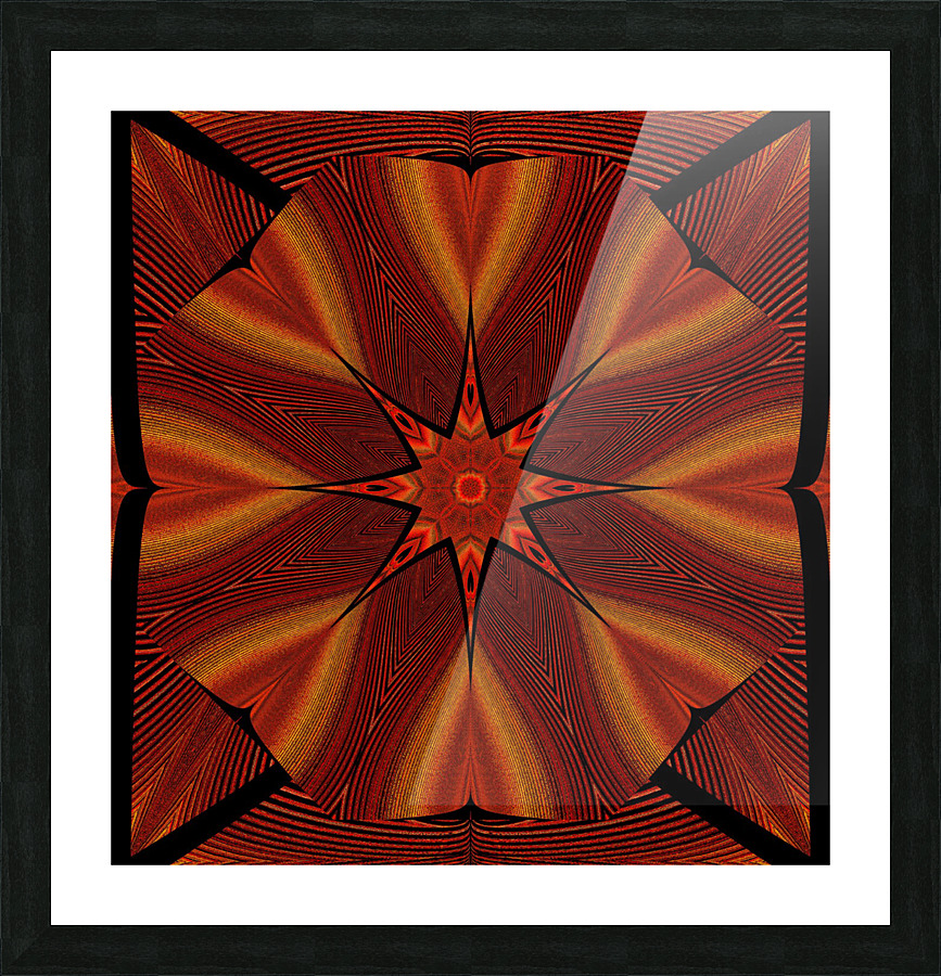 Lotus In Gold Reflection Picture Frame print