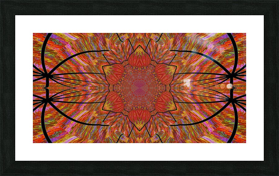 Lotus Light Wave Picture Frame print