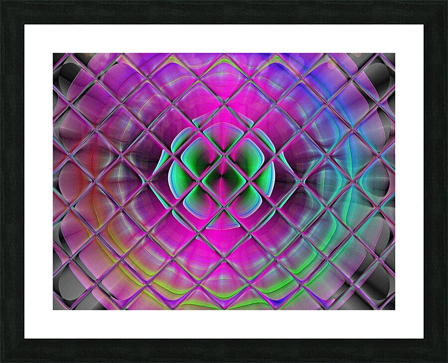 Glass Window Lotus  Picture Frame print