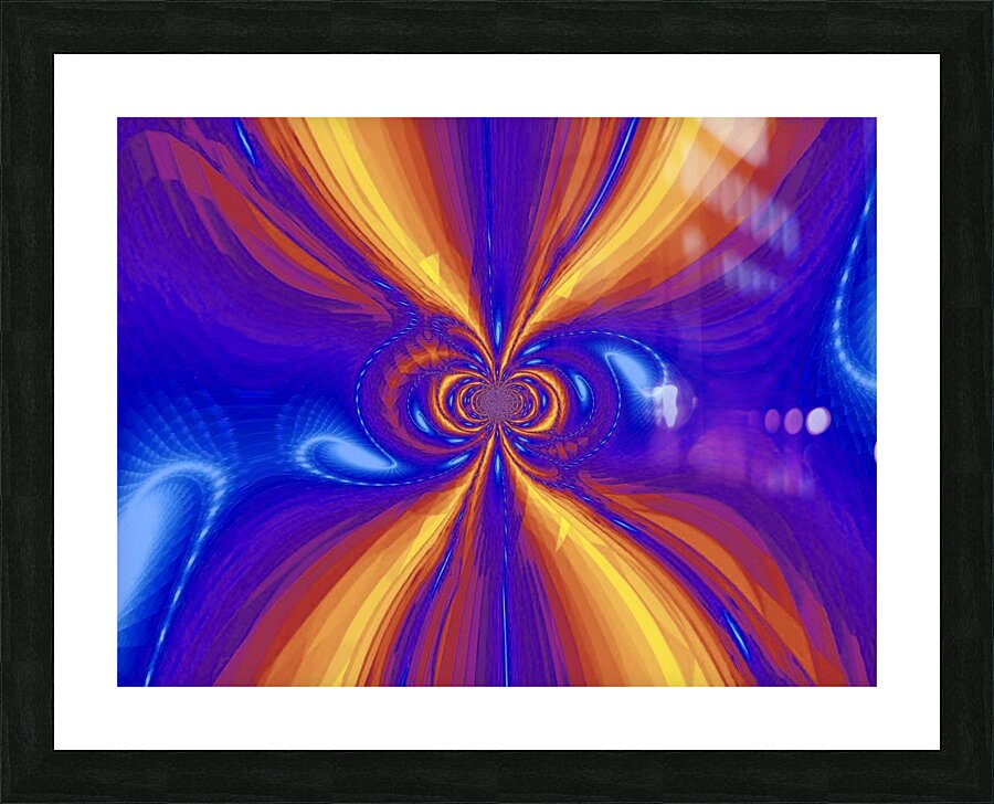 Lotus Blue Light  Picture Frame print