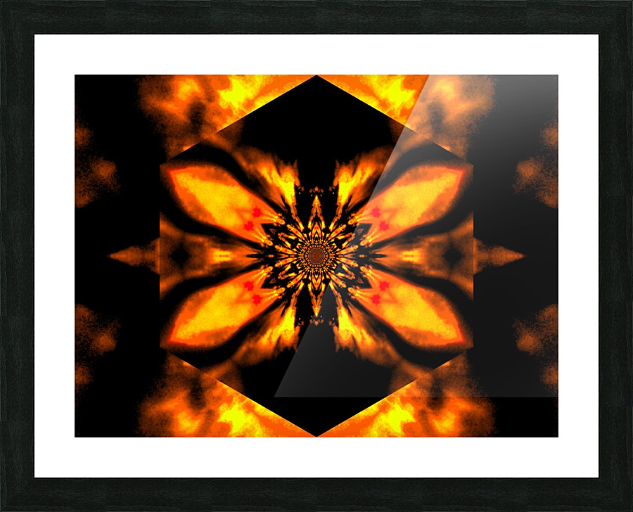 Fire Lotus Orange 2 Picture Frame print