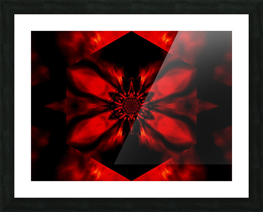 Fire Lotus Red 2 Picture Frame print