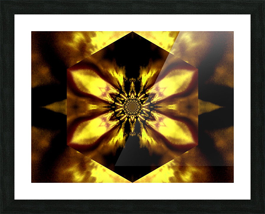 Fire Lotus Yellow 2 Picture Frame print
