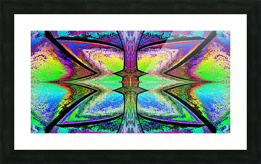 Butterfly In Rainbow Reflection Picture Frame print
