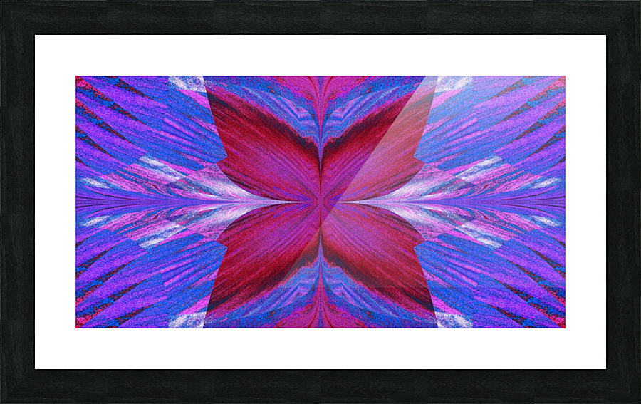 Red Evening Butterfly Picture Frame print