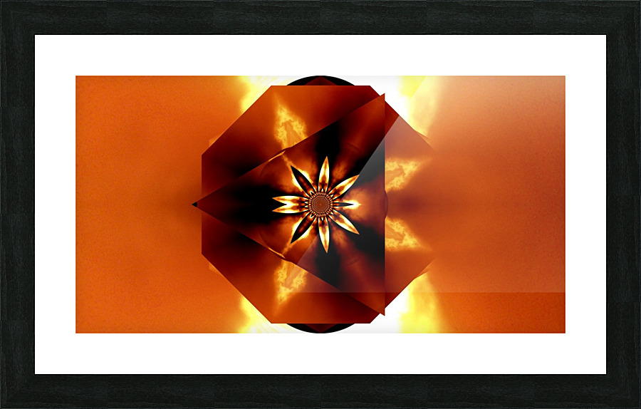 Orange Fire Flower 1 Picture Frame print