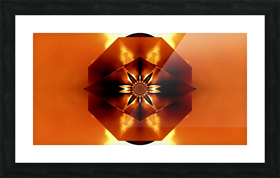 Orange Fire Flower 3 Picture Frame print