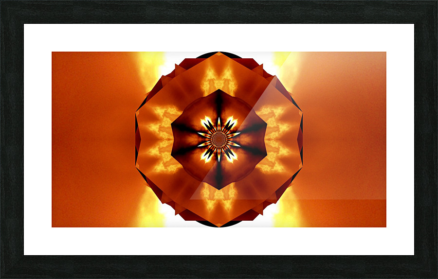 Orange Fire Flower 5 Picture Frame print