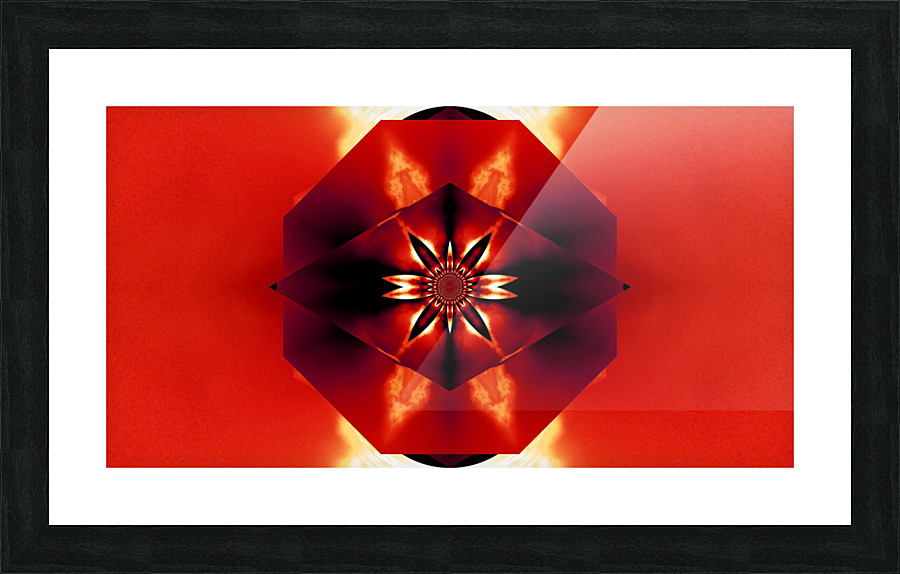Red Fire Flower 3 Picture Frame print