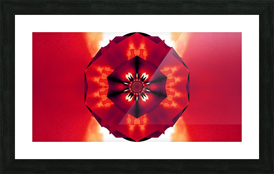 Red Fire Flower 5 Picture Frame print