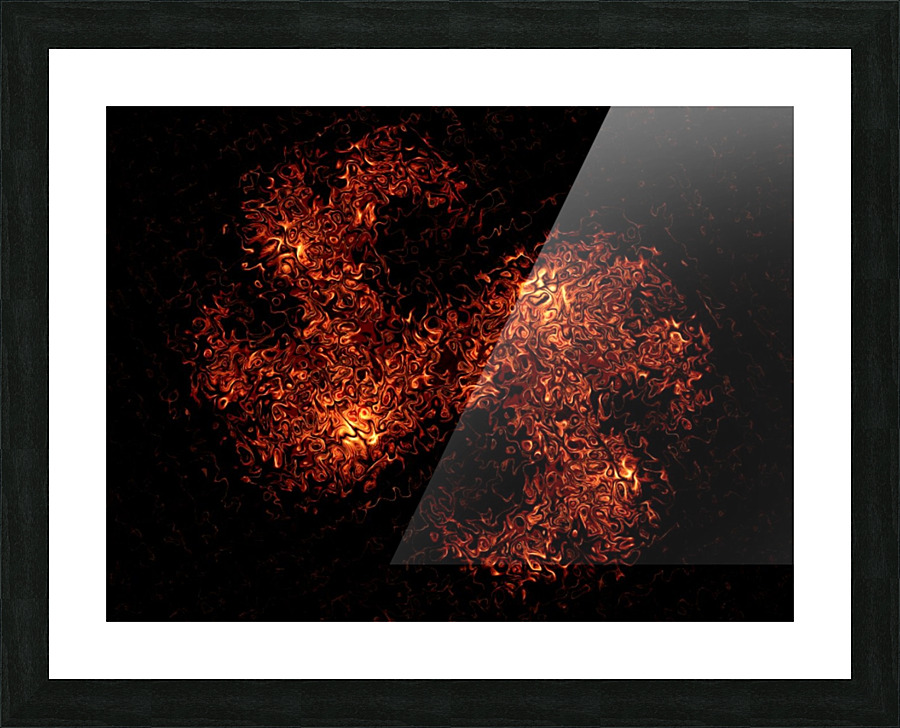 Fire Wind Gold Picture Frame print