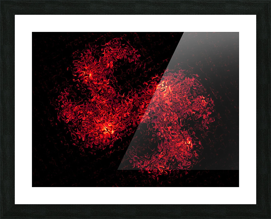 Fire Wind Red Picture Frame print