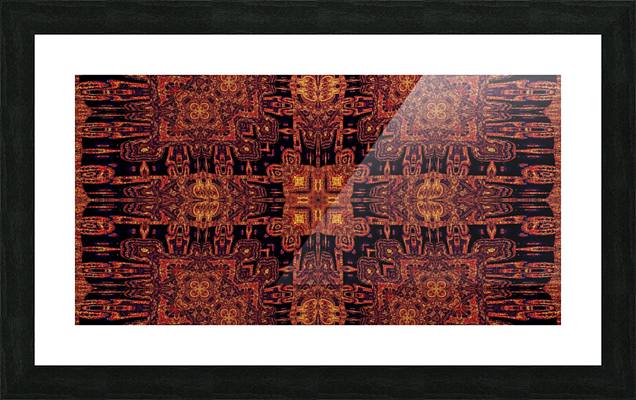Dark Gold 3 Picture Frame print