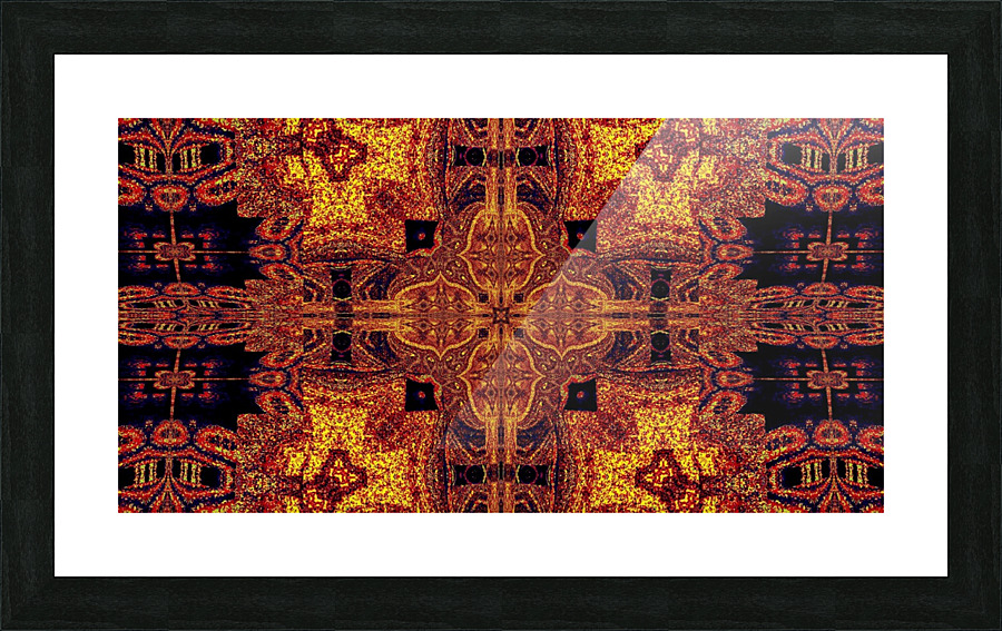 Dark Gold 9 Picture Frame print