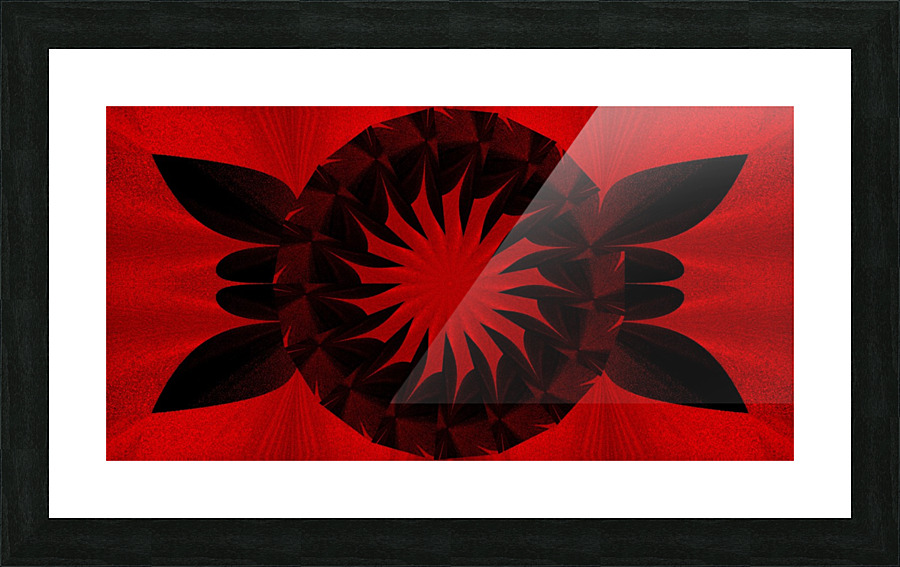 Red Sun Star 2 Picture Frame print