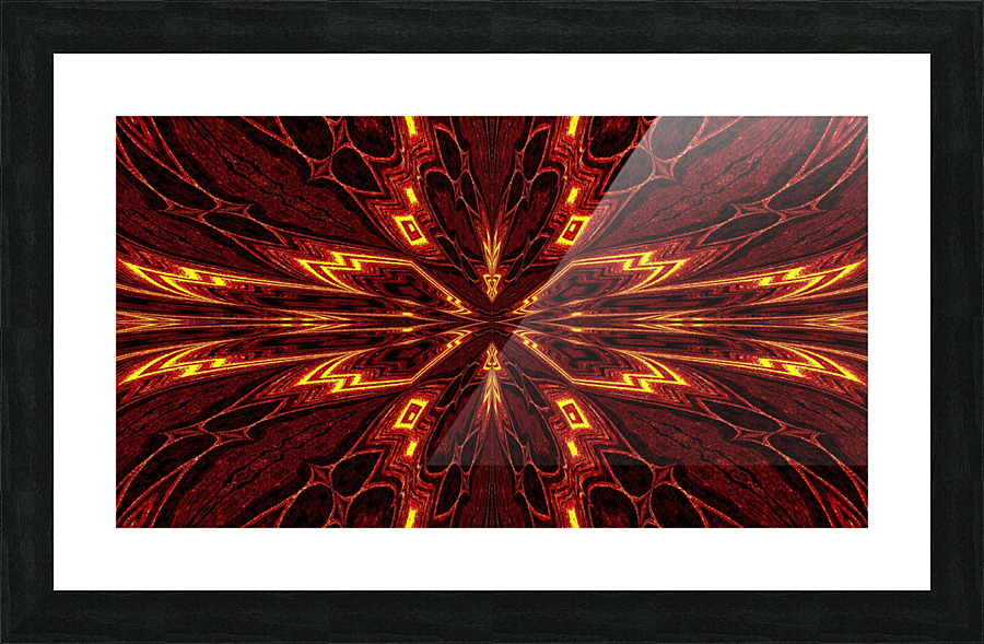 Aztec Sun Fire 18 Picture Frame print