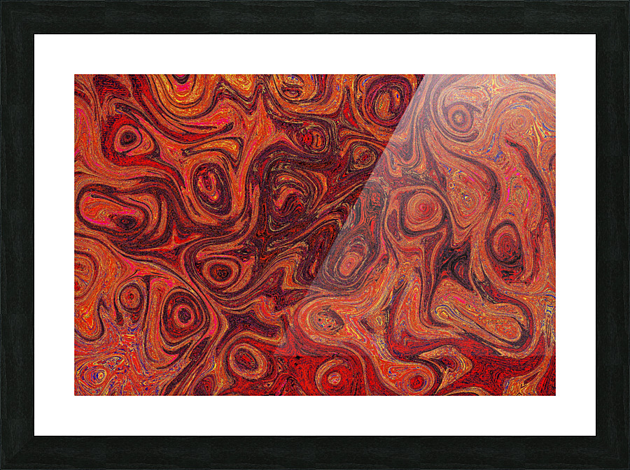 Burnt Orange Fire  Stone 2 Picture Frame print