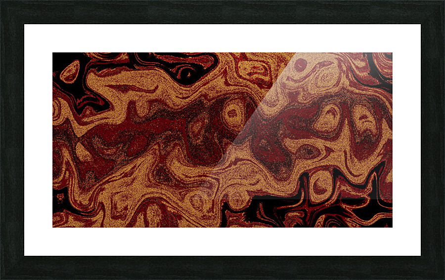 Dark Gold Fire Stone Picture Frame print