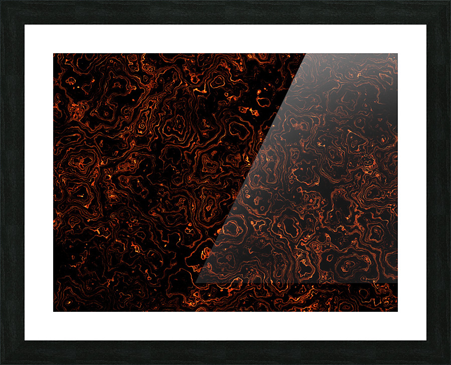 Golden Fire Stone  Picture Frame print
