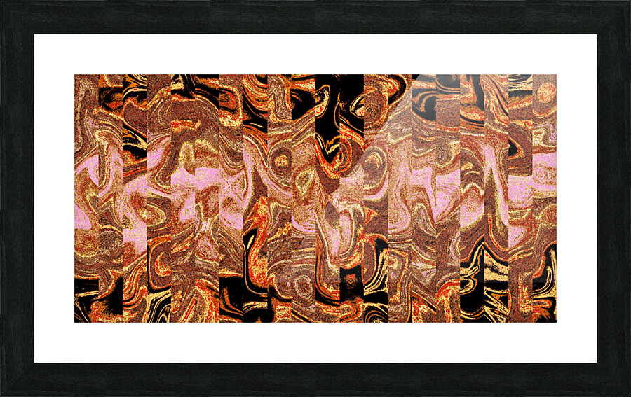 Golden Wave Picture Frame print