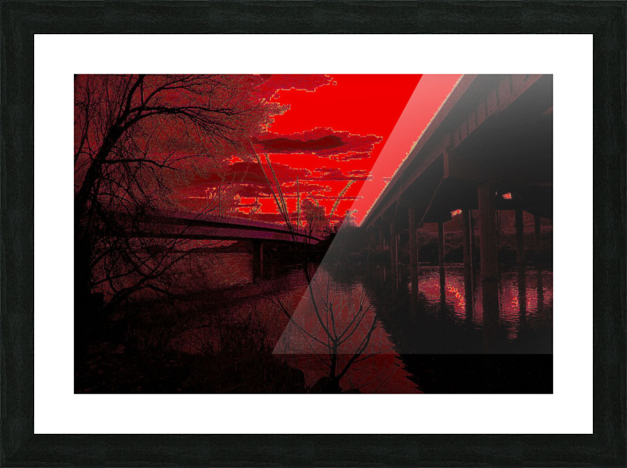 The Lake Summer Evening  Picture Frame print