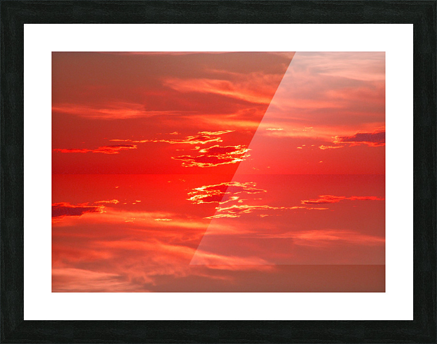 Sunset Scarlet Red  2 Picture Frame print