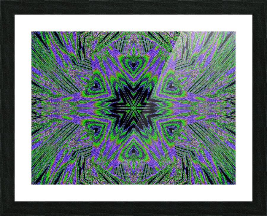 Green Wave Picture Frame print