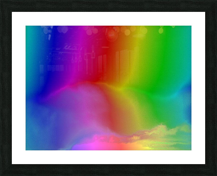 Rainbow Electricity Picture Frame print