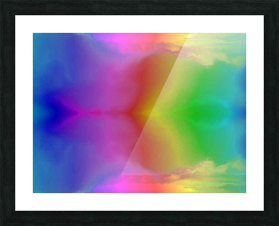 Rainbow Dragonfly Picture Frame print
