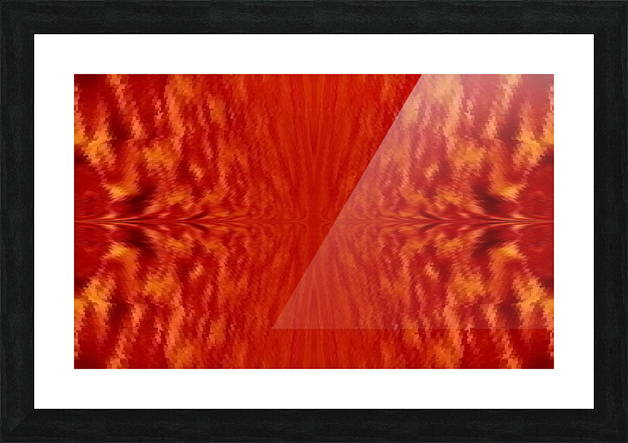 Red Waves  Picture Frame print