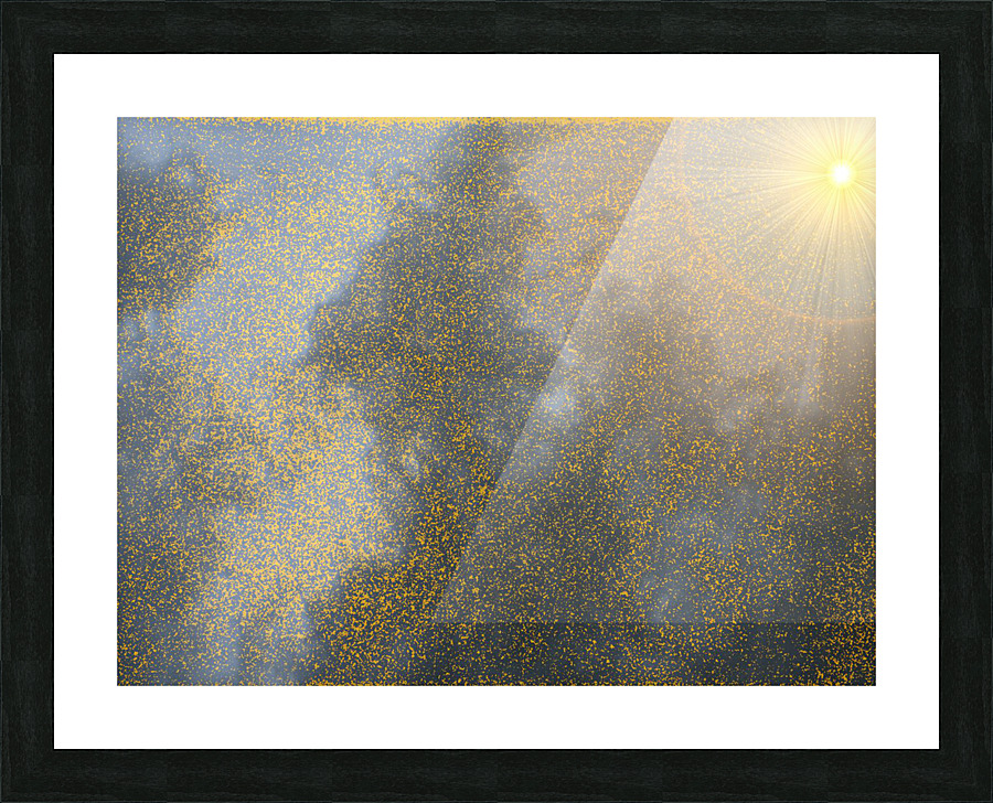 A Night Sky Sun Picture Frame print