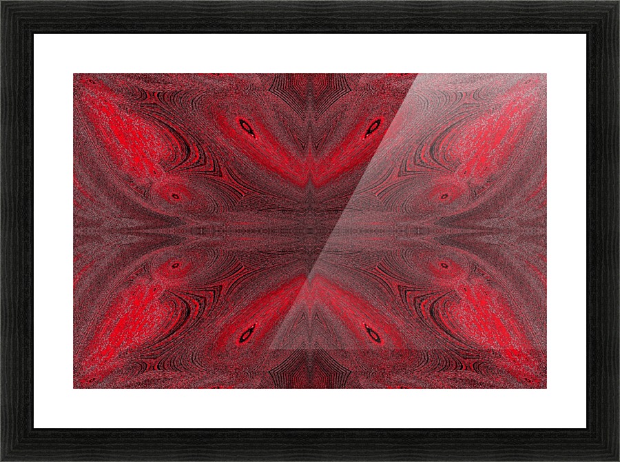 Digital Butterfly Red  Picture Frame print