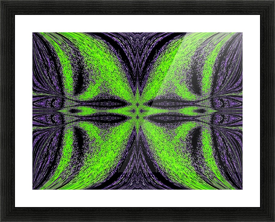 Green Butterfly 4 Picture Frame print