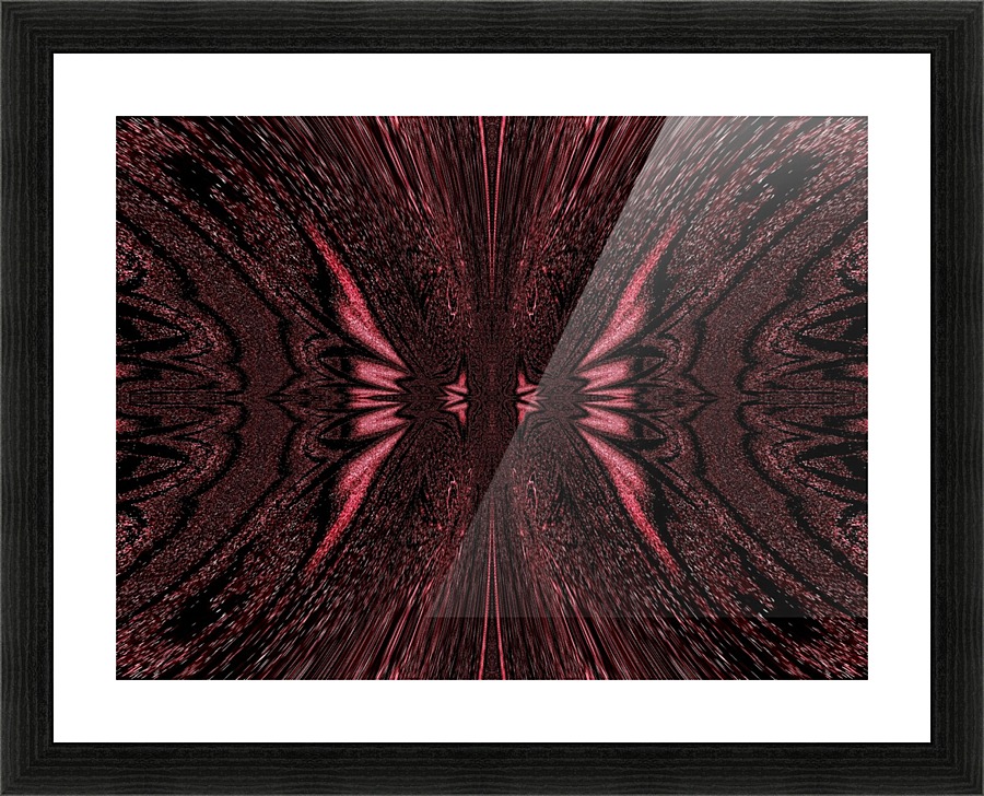 Pink Light Butterfly  Picture Frame print