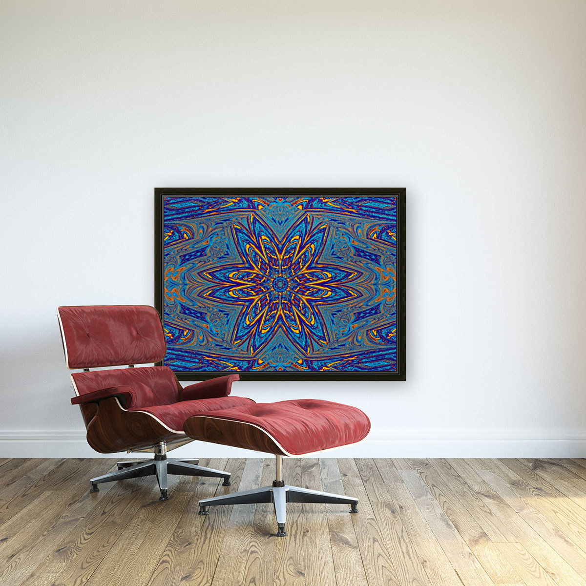 Blue Yellow Daisy Reproduction