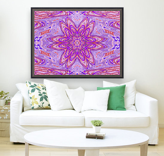 Pink Blue Daisy Reproduction