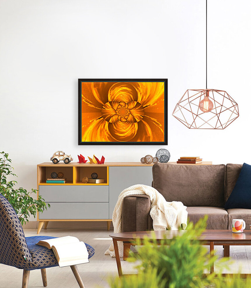 Orange Sun Lotus  Reproduction
