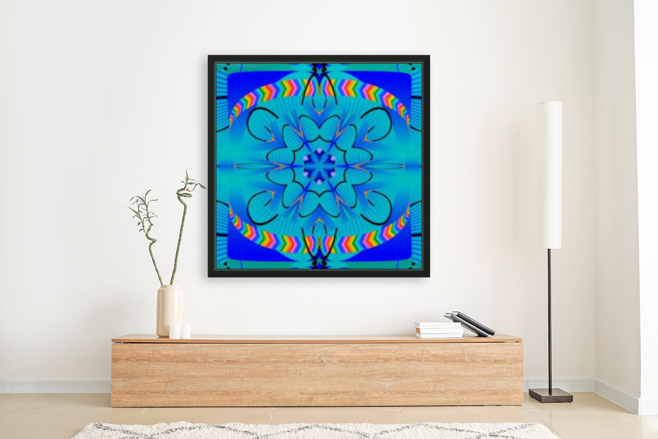 Blue Psychedelic Lotus Reproduction