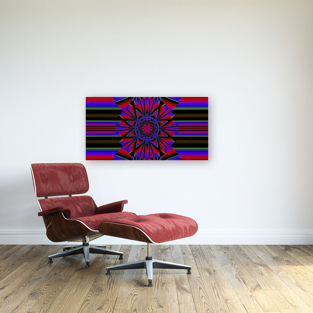 Red Psychedelic Lotus Reproduction