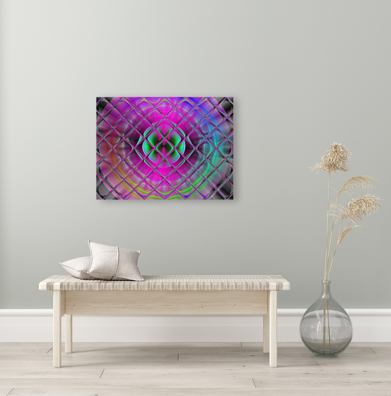 Glass Window Lotus  Reproduction