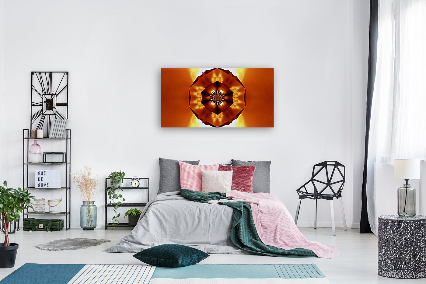 Orange Fire Flower 5 Reproduction