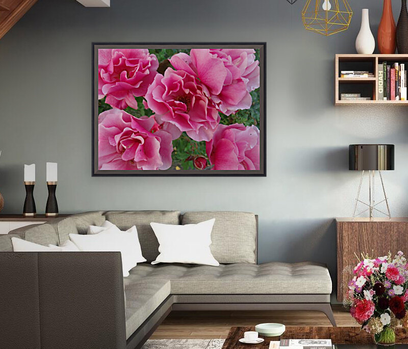 Five Pink Roses  Reproduction