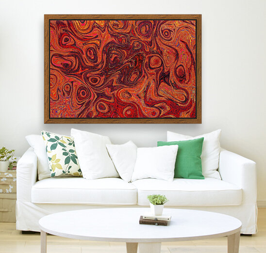 Burnt Orange Fire  Stone 2 Reproduction