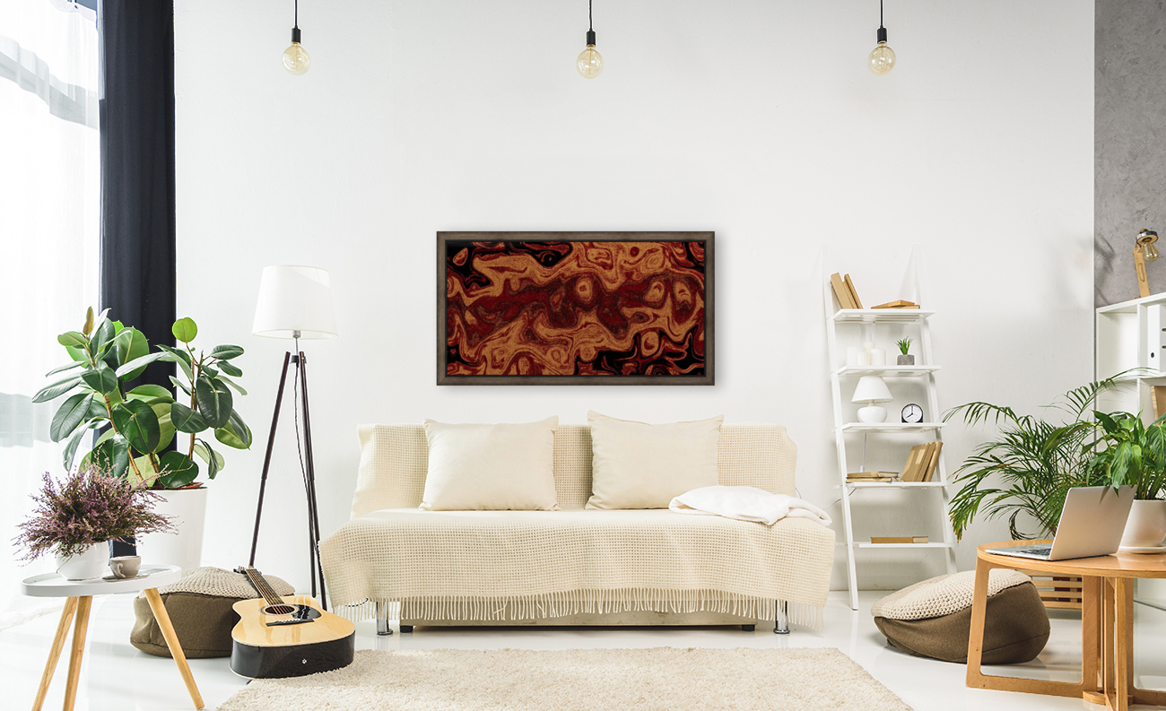 Dark Gold Fire Stone Reproduction
