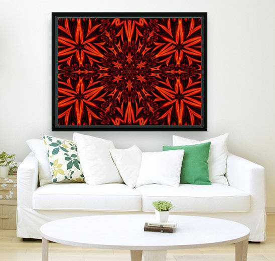 Orange Flower Garden Reproduction