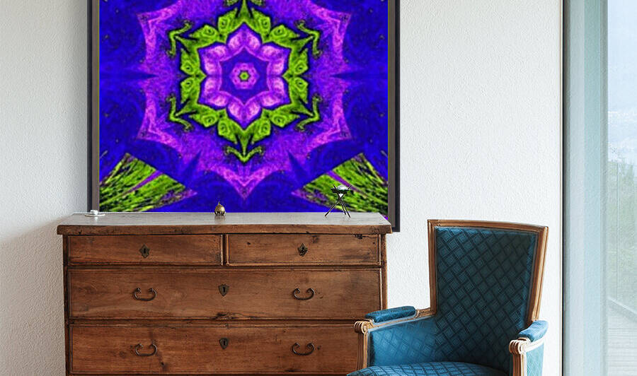 Pink Lotus In Green by Sherrie Larch