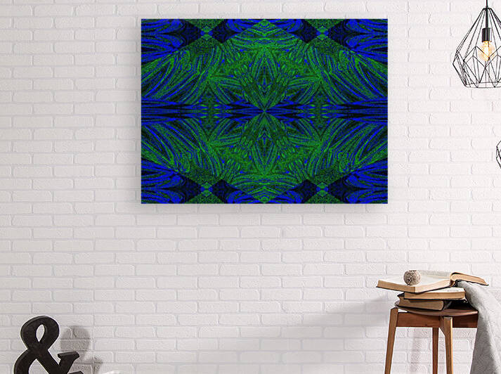 Blue Into Green Lotus by Sherrie Larch