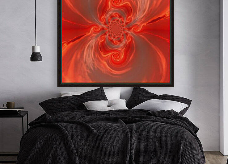 Fire Mating Phoenix Lotus by Sherrie Larch