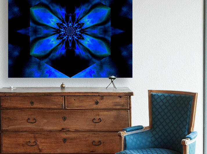 Fire Lotus Blue 2 by Sherrie Larch